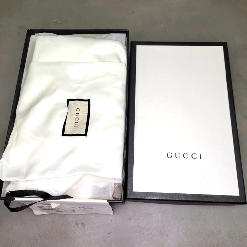 [BNIB] Gucci New Jordaan Wool GG Logo Horsebit Loafer Women 36